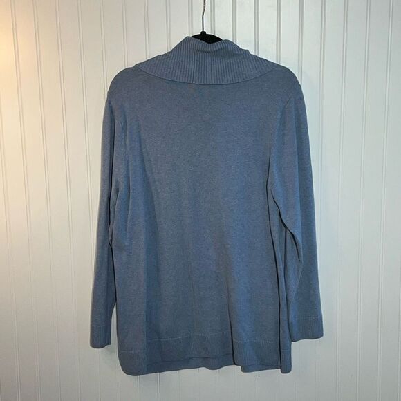 Jeanne Pierre Sweater Women’s XLarge Blue Crowl Neck Front Pockets Cabin Core - Picture 6 of 10